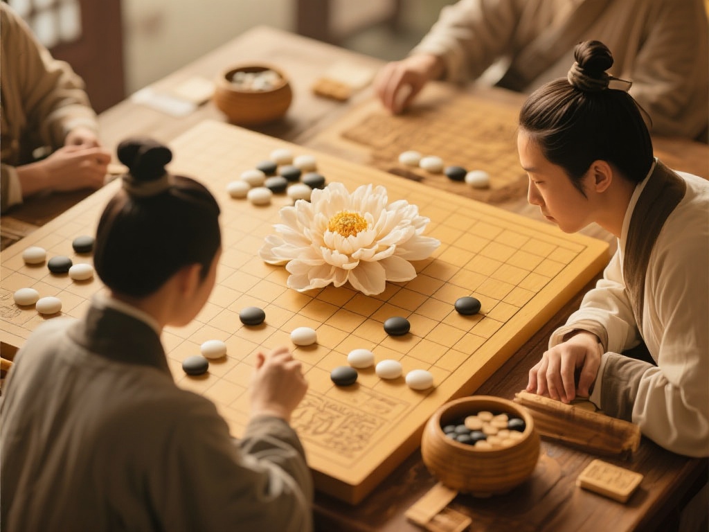 花开棋艺 (花开棋艺：绽放智慧与艺术的交融之美）